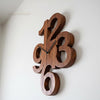 Handcrafted Wooden Wall Clock 20" | Modern Abstract CNC Cut Clock | Luxury Vertical Wall Decor | Ishal Wood Art