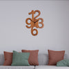 Handcrafted Wooden Wall Clock 20" | Modern Abstract CNC Cut Clock | Luxury Vertical Wall Decor | Ishal Wood Art