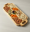 Handcrafted Wooden Dry Fruit Serving Tray | Premium Snack Platter with Sections | Luxury Gift Tray | Ishal Wood Art