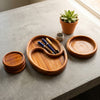 Handcrafted Wooden Divided Serving Tray | Natural Wood Snack Platter | Rustic Kitchen Organizer | Dry Fruit & Spice Serving Bowl | Gift for Home